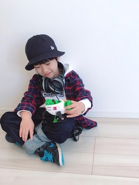 「NEWERA」｜「アイテム（その他）」を使った、タロイモさん（キッズ・110cm）の秋コーディネート