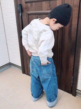 「変形パンツ」｜「アイテム（その他）」を使った、タロイモさん（キッズ・120cm）の春コーディネート