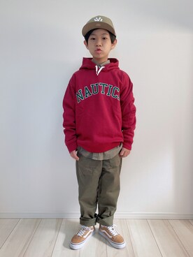 「FITH（フィス）のアイテム（パンツ）」を使った、タロイモさん（キッズ・127cm）の冬コーディネート