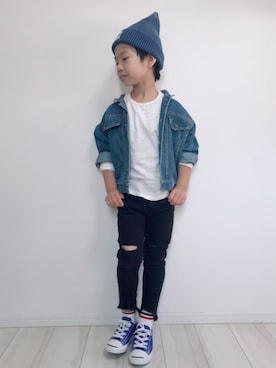 「RNA（アールエヌエー）のアイテム」を使った、タロイモさん（キッズ・120cm）の秋コーディネート
