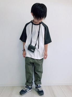 「FITH（フィス）のアイテム（パンツ）」を使った、タロイモさん（キッズ・123cm）の夏コーディネート