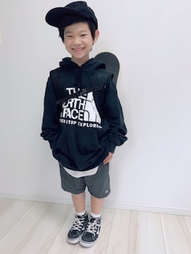 「秋のマイ旬スタイル」｜「アイテム（キャップ）」を使った、タロイモさん（キッズ・120cm）の秋コーディネート