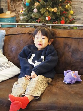タロイモさん（キッズ・90cm）の冬コーディネート