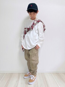 「FREAK'S STORE（フリークスストア）のアイテム（帽子）」を使った、タロイモさん（キッズ・127cm）の秋コーディネート