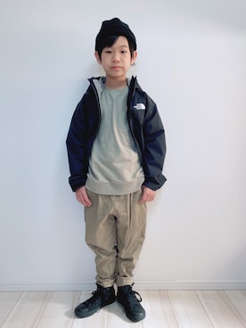 「アイテム（ブルゾン、ブラック系）」を使った、タロイモさん（キッズ・127cm）の秋コーディネート