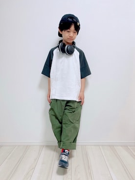 「FREAK'S STORE（フリークスストア）のアイテム（帽子）」を使った、タロイモさん（キッズ・130cm）の春コーディネート