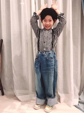 「変形パンツ」｜「アイテム（その他）」を使った、タロイモさん（キッズ・110cm）の冬コーディネート