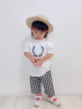 「カラーソックス」｜「アイテム（帽子）」を使った、タロイモさん（キッズ・90cm）の春コーディネート