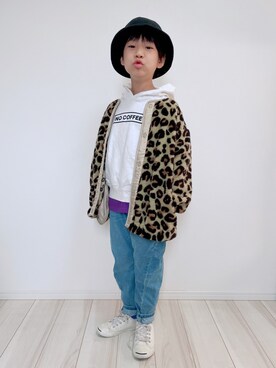 「＆yam（アンドヤム）のアイテム（ジャケット/アウター）」を使った、タロイモさん（キッズ・127cm）の秋コーディネート
