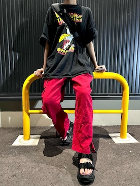 「アイテム（ショルダーバッグ）」を使った、𝓓𝓪𝓲𝓴𝓲🧞‍♂️さん（メンズ・180cm）の夏コーディネート