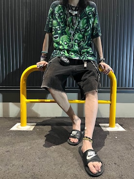 「アイテム（パンツ）」を使った、𝓓𝓪𝓲𝓴𝓲🧞‍♂️さん（メンズ・180cm）の夏コーディネート