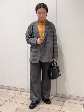 「アイテム（セットアップ）」を使った、LILIさん（レディース・157cm）の冬コーディネート