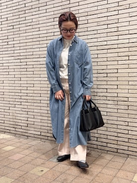 「母の日ギフト」｜「アイテム（ワンピース/ドレス）」を使った、LILIさん（レディース・157cm）の春コーディネート