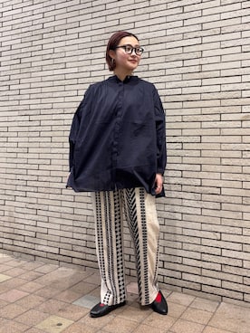 「URBAN RESEARCH DOORS（アーバンリサーチドアーズ）のコットンボイルギャザーブラウス（シャツ/ブラウス）」を使った、LILIさん（レディース・157cm）の春コーディネート