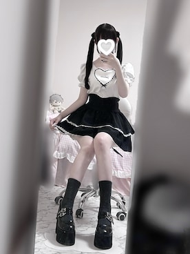 「ミシェルマカロン」｜「アイテム（トップス）」を使った、୨୧ねおちゃん୨୧さん（レディース・153cm）の夏コーディネート