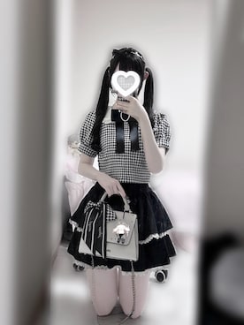 「アイテム（カチューシャ）」を使った、୨୧ねおちゃん୨୧さん（レディース・153cm）の夏コーディネート