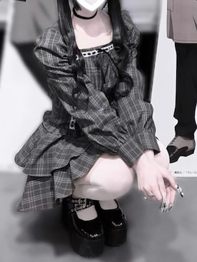 「BUBBLES（バブルス）のアイテム」を使った、୨୧ねおちゃん୨୧さん（レディース・153cm）の春コーディネート