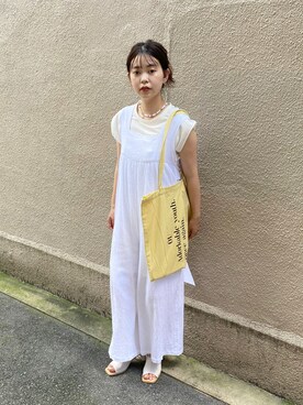 「kastane_ootd」｜「アイテム（サロペット/オーバーオール）」を使った、みいたろうさん（レディース・159cm）の夏コーディネート