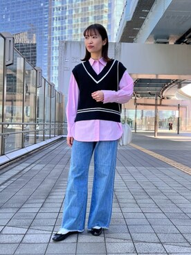 「ESLOW（エスロー）のアイテム」を使った、橋本（hashimoto）さん（レディース・165cm）の春コーディネート