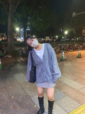 「チドリ柄」｜「アイテム（ブーツ）」を使った、kanna hiranoさん（レディース・157cm）の秋コーディネート