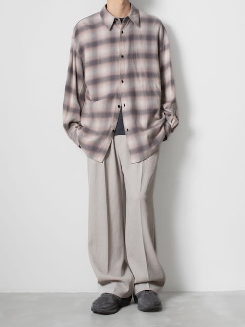 VEIN SUEDED CO JERSEY VESSEL L/S TEE グレー VEIN SUEDED CO JERSEY VESSEL L/S TEE グレー