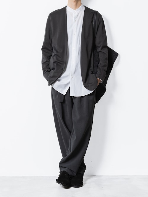 アタッチメント　コットンダブルフェイス カラーレスカーディガン コットンダブルフェイス カラーレスカーディガン / COTTON