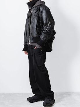 「アイテム（MA-1）」を使った、AT_MMさん（メンズ・173cm）の冬コーディネート