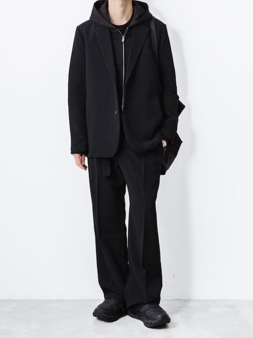 セール】PE ストレッチダブルクロス ベルテッド ストレートトラウザー