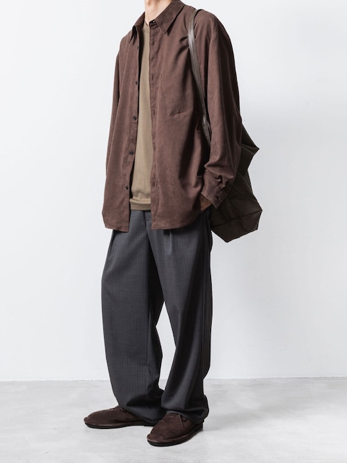 UNUSED スエードレザーシャツ シンセティック スエードレザー L/S SHIRT / SYNTHETIC SUEDE