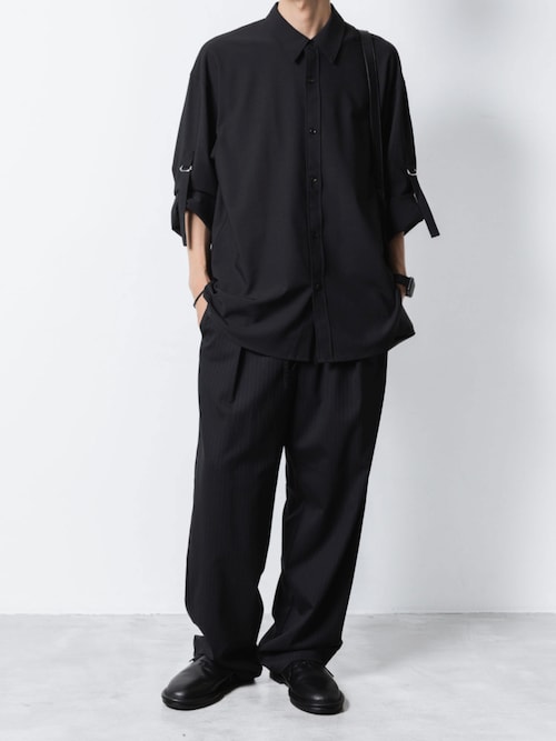 PE/RY ストレッチトロピカル ストラップスリーブ L/S SHIRT / PE/RY