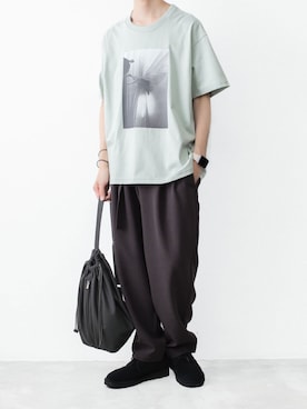 「ATTACHMENT（アタッチメント）のアイテム（バッグ）」を使った、AT_MMさん（メンズ・173cm）の夏コーディネート