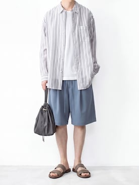 「ATTACHMENT（アタッチメント）のアイテム」を使った、AT_MMさん（メンズ・173cm）の夏コーディネート