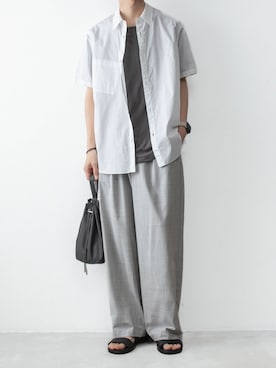 「ATTACHMENT（アタッチメント）のアイテム」を使った、AT_MMさん（メンズ・173cm）の春コーディネート
