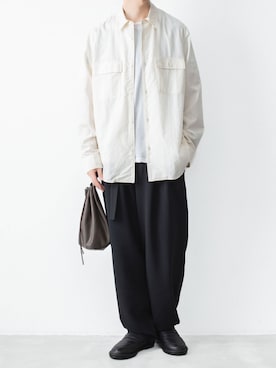 「ATTACHMENT（アタッチメント）のアイテム（バッグ）」を使った、AT_MMさん（メンズ・173cm）の夏コーディネート