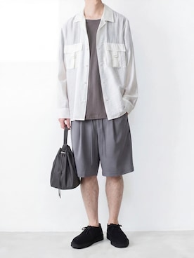 「ATTACHMENT（アタッチメント）のアイテム（バッグ）」を使った、AT_MMさん（メンズ・173cm）の夏コーディネート
