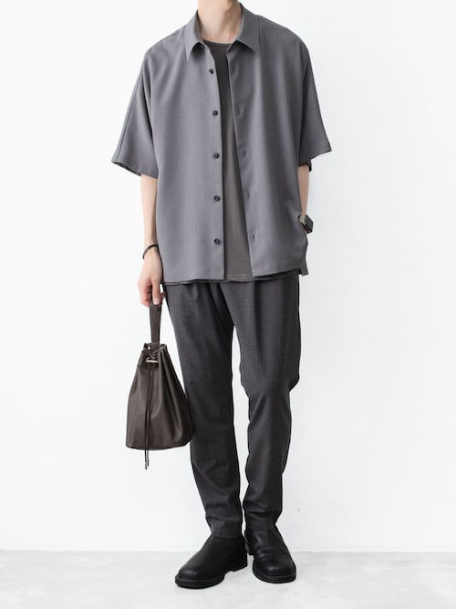 ATTACHMENT グレー 半袖シャツとパンツセット ATTACHMENT（アタッチメント） シャツ メンズ : ZOZOTOWN Yahoo!店