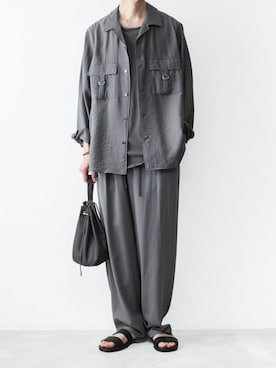 「ATTACHMENT（アタッチメント）のアイテム」を使った、AT_MMさん（メンズ・173cm）の春コーディネート