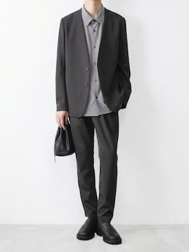 「ATTACHMENT（アタッチメント）のアイテム（ジャケット/アウター）」を使った、AT_MMさん（メンズ・173cm）の春コーディネート