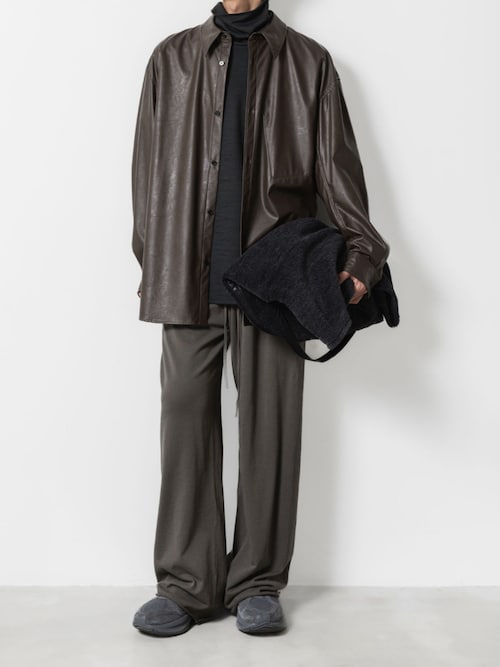 セール】シンセティックレザー L/Sシャツ / SYNTHETIC LEATHER L/S