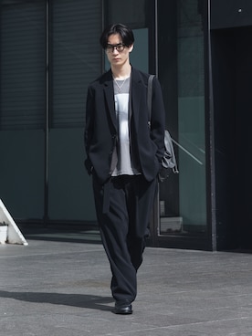 「ATTACHMENT（アタッチメント）のアイテム（パンツ）」を使った、AT_MMさん（メンズ・173cm）の春コーディネート