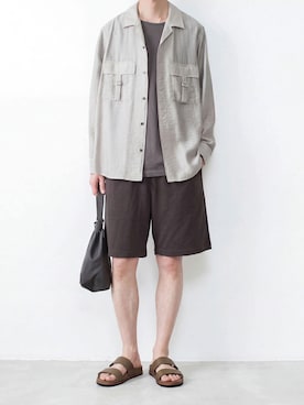 「ATTACHMENT（アタッチメント）のアイテム（パンツ）」を使った、AT_MMさん（メンズ・173cm）の夏コーディネート