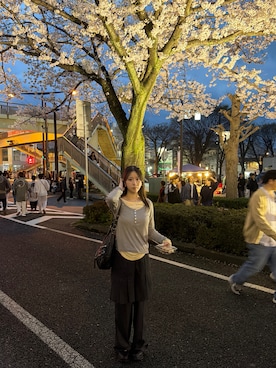 hnkさん（レディース・160cm）の春コーディネート