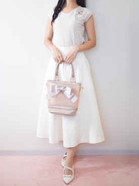 「Apuweiser-riche（アプワイザーリッシェ）のアイテム」を使った、𝑛𝑜𝑐𝑜𓈒⑅ॱ˖🎀さん（レディース・158cm）の夏コーディネート