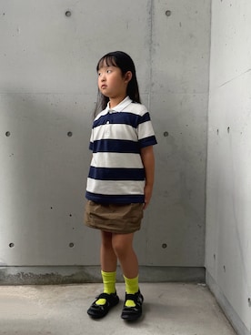 「NEW BALANCE（ニューバランス）のNEW BALANCE ニューバランス 17-21 P230 2J4(M) P230 P230 2J4 BLACK(2J4)（サンダル、ブラック系）」を使った、ioooさん（キッズ・120cm）の夏コーディネート