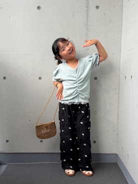 「CIAOPANIC TYPY（チャオパニックティピー）のアイテム（パンツ）」を使った、ioooさん（キッズ・120cm）の夏コーディネート