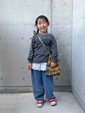 「アイテム（バッグ）」を使った、ioooさん（キッズ・110cm）の秋コーディネート