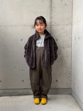 「アイテム（オールインワン・サロペット）」を使った、ioooさん（キッズ・110cm）の冬コーディネート