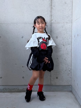 「アイテム（スカート）」を使った、ioooさん（キッズ・110cm）の秋コーディネート