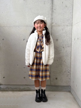 「アイテム（帽子）」を使った、ioooさん（キッズ・110cm）の秋コーディネート