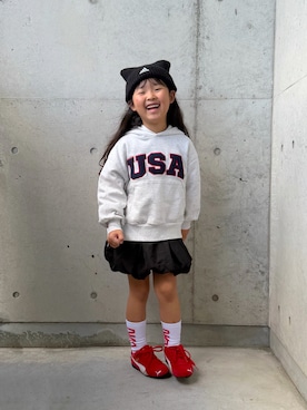 「アイテム（レッグウェア）」を使った、ioooさん（キッズ・110cm）の秋コーディネート